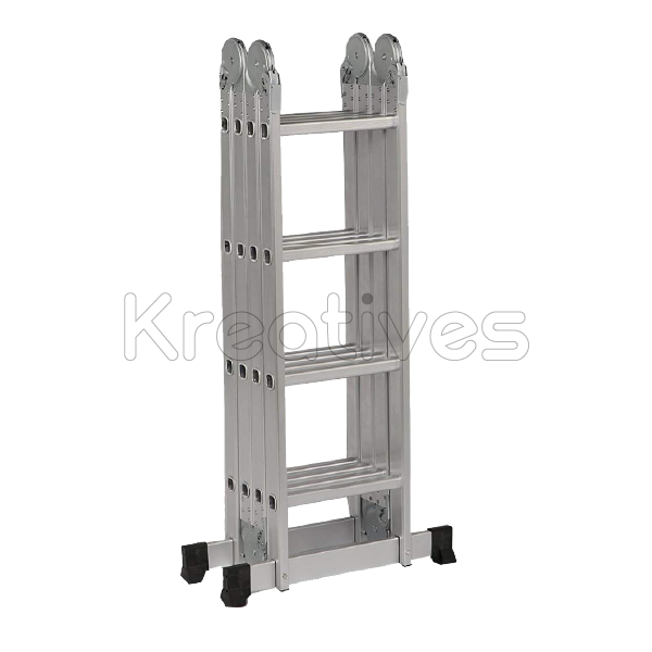 Aluminum 4×4 (4.7mtrs) Height Foldable Multipurpose Ladder for Home and Industrial Purpose