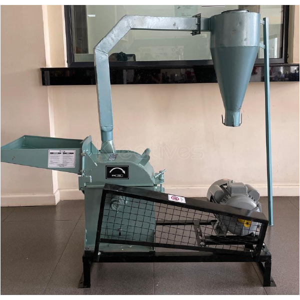 GM22 INDIA Poshomill + 7.5HP Electric Motor – Complete Grain Milling Unit with Cyclone, Guard & Base Frame | 24 Months Warranty + Spare Parts Support