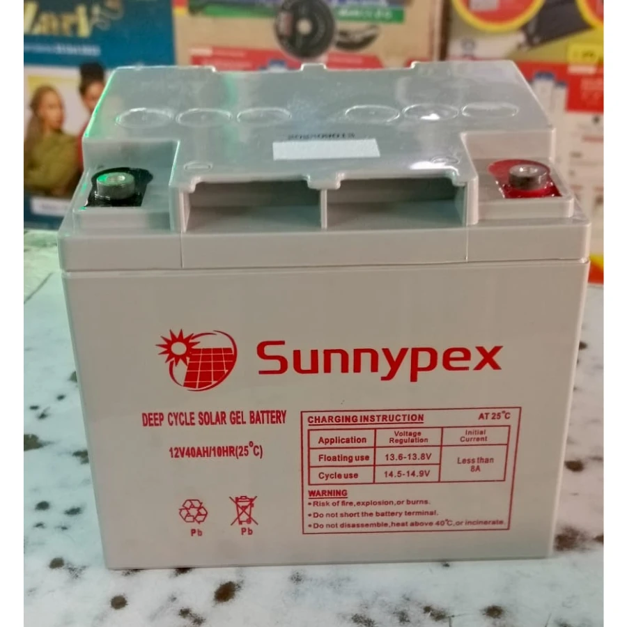 SunnyPex 12V 40Ah Rechargable Battery - Solar Generator & UPS