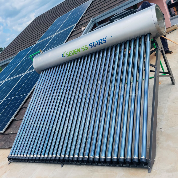 300 Ltrs Non Pressurized SEVEN SS STARS Solar Water Heater | Stainless Steel Vacuum Tube