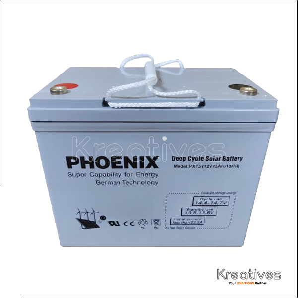 Phoenix 12V 75Ah Lead Sealed maintenance free battery