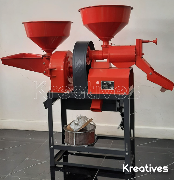 Milano Italy 2 in 1 Petrol Rice mill and flour making machine 8.0HP