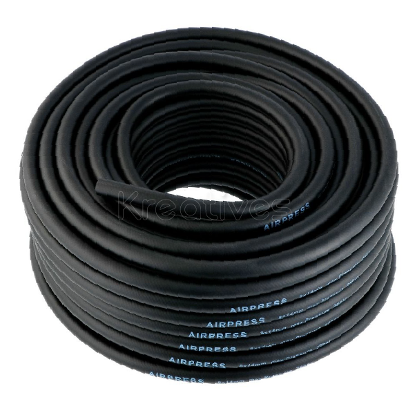 8.0mm Rubber Air Hose 50mtrs Roll (Black)
