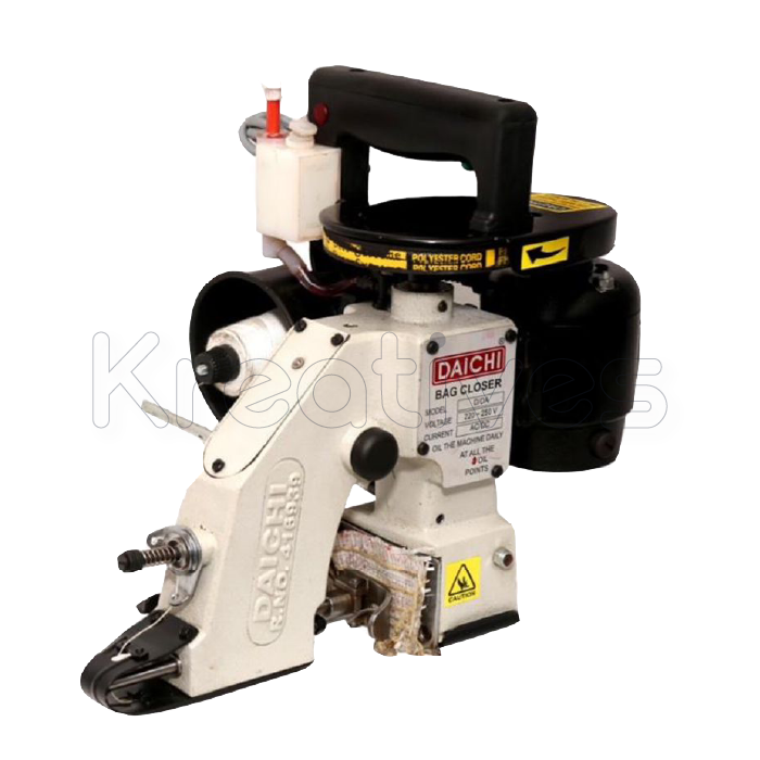Daichi Portable bag closer double needle Machine with pump