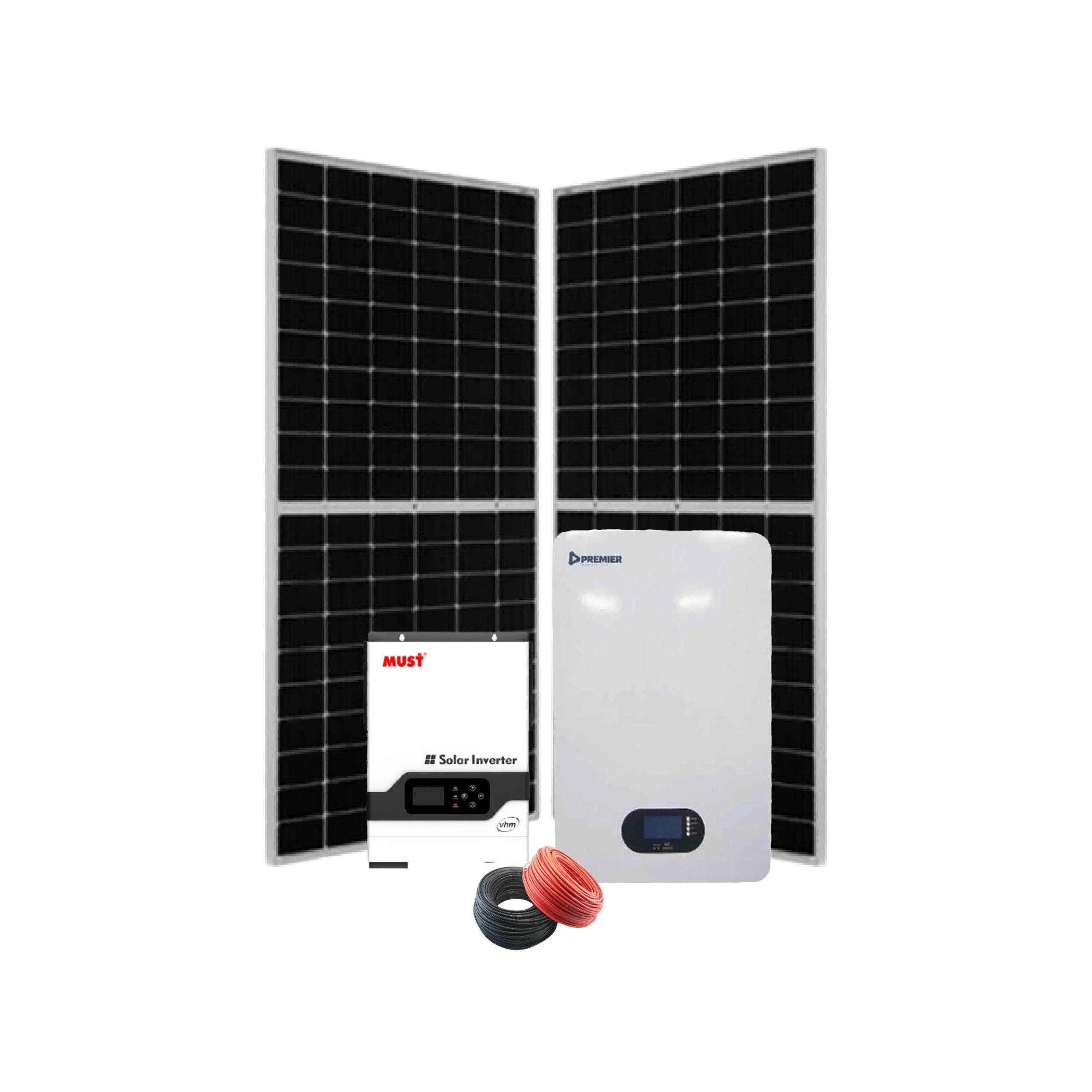 3Kw 24v Lithium Solar System - Lithium Battery +Must Hybrid +Jinko Panels