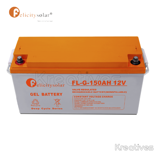 Felicity 12v 150ah Gel Battery Deep Cycle FL-G-150AH12V