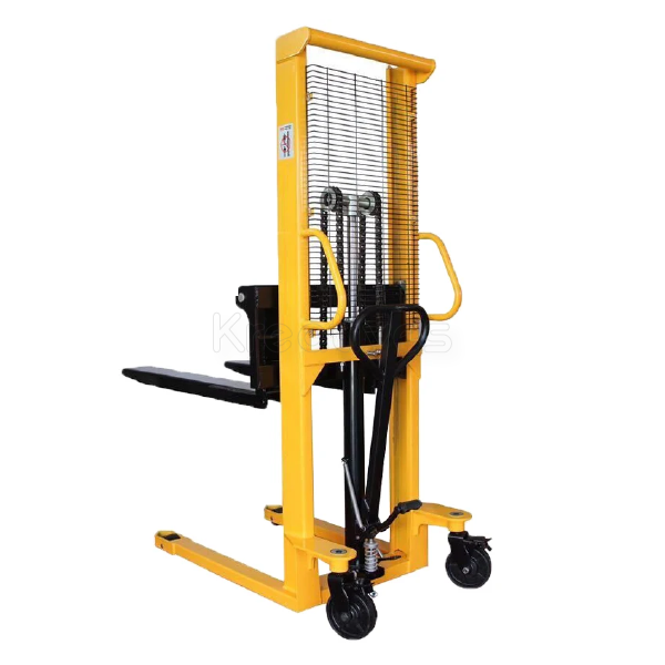 Steel Manual Hydraulic Stacker 1 Ton Fork Lift – 24-Month Warranty