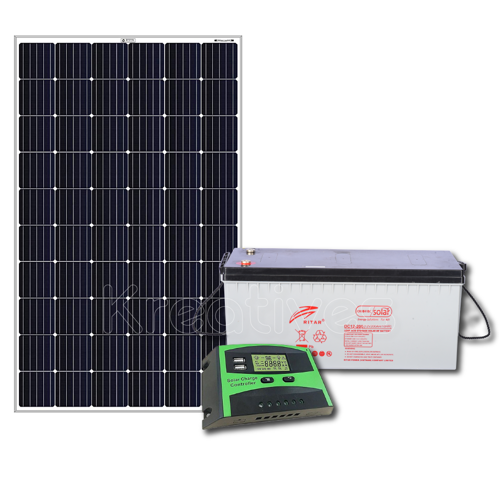 200watts +200ah Solar Full Kit With Charge Controller
