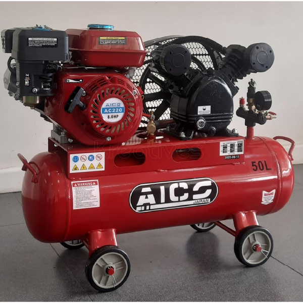 Aico Japan 50L Petrol Air Compressor – Engine-Driven AC850PT