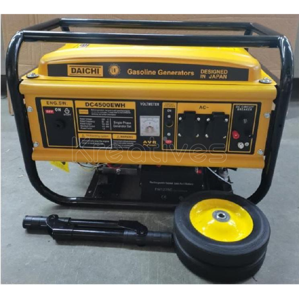 Daishi Japan 5.5Kva Petrol Generator Key start with Wheels