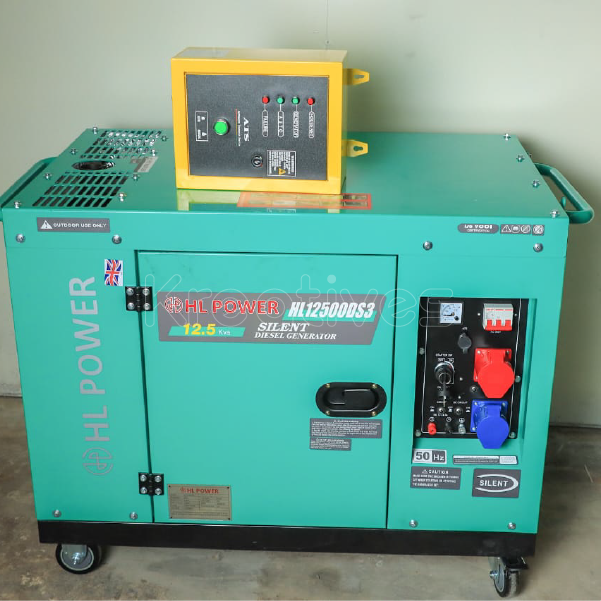 HL Power UK 12.5kva Diesel Single+3 Phase Generator With ATS