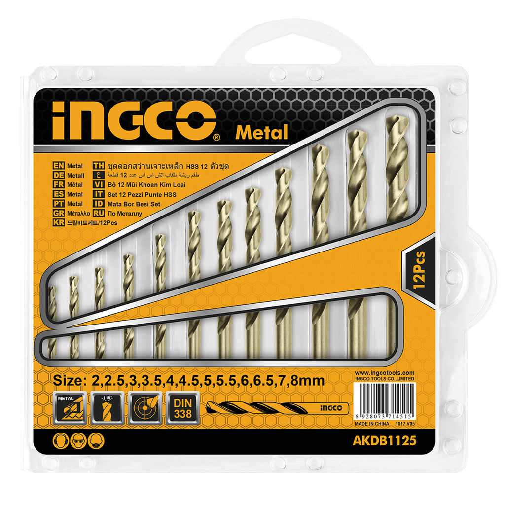 Ingco 12-Piece HSS Twist Drill Bits | Kreatives.co.ke Kenya