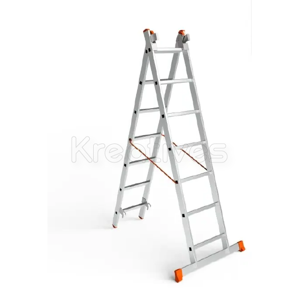 Multi Purpose 2x7 Step Foldable Aluminum Ladder FFL27