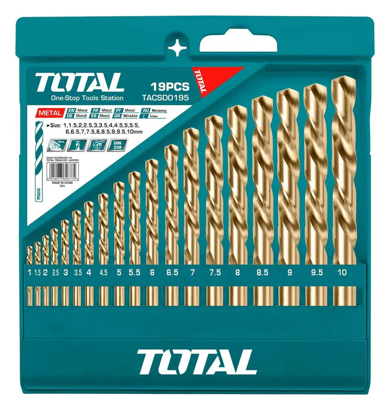 Total 19-Piece HSS Twist Drill Bits | Kreatives.co.ke Kenya