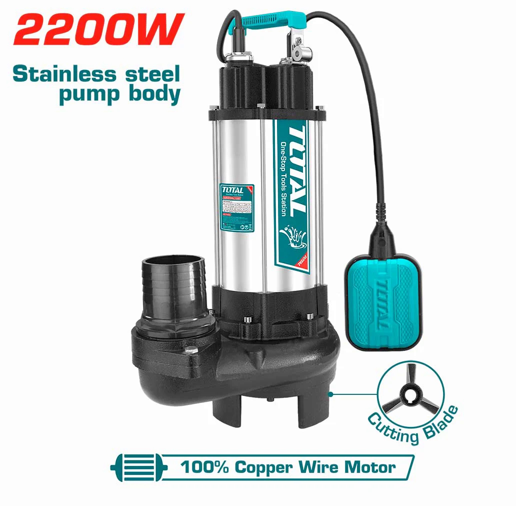 Total Sewage Submersible Pump – 2200W (3.0HP) – 13m Max Head | Kreatives.co.ke Kenya
