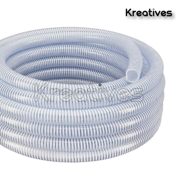 Clear Suction pipe 2 inch - Steel Reinforced 12M roll