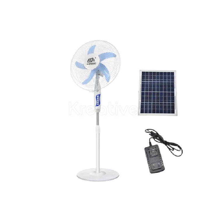 Solar DC/AC stand Fan with Solar Panel