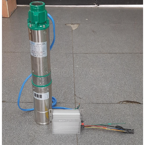 Aico Japan Solar DC 90Mtrs 1Inch Submersible pump with Controller -4AC13.5/65-72/750-1