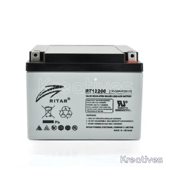 Ritar 12V 12Ah Lead Sealed maintenance free battery